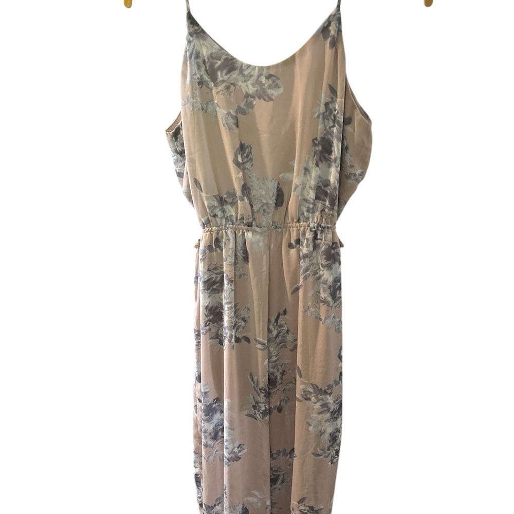Floral Print Sleeveless Jumpsuit with side cut outs PTP 15 L 43.5 I 23